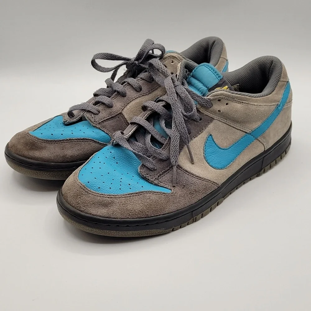 Nike Dunk Low CL Mens Size 11 Medium Grey Vivid Blue 304714-047